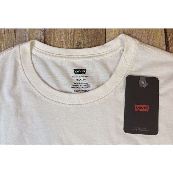 Levis Graphic T Shirt Extra Extra Small XXS Mushrooms Rainbow Hippie NEW NWT - Picture 2 of 9